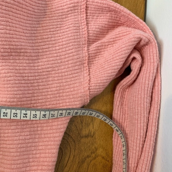 We The Free Tunic Sweater Pink Ribbed Oversized Size Small Mock Neck Cozy - Picture 5 of 10
